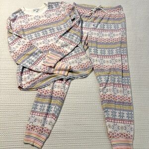 PJ Salvage Snowflake Pajama Set Size S.